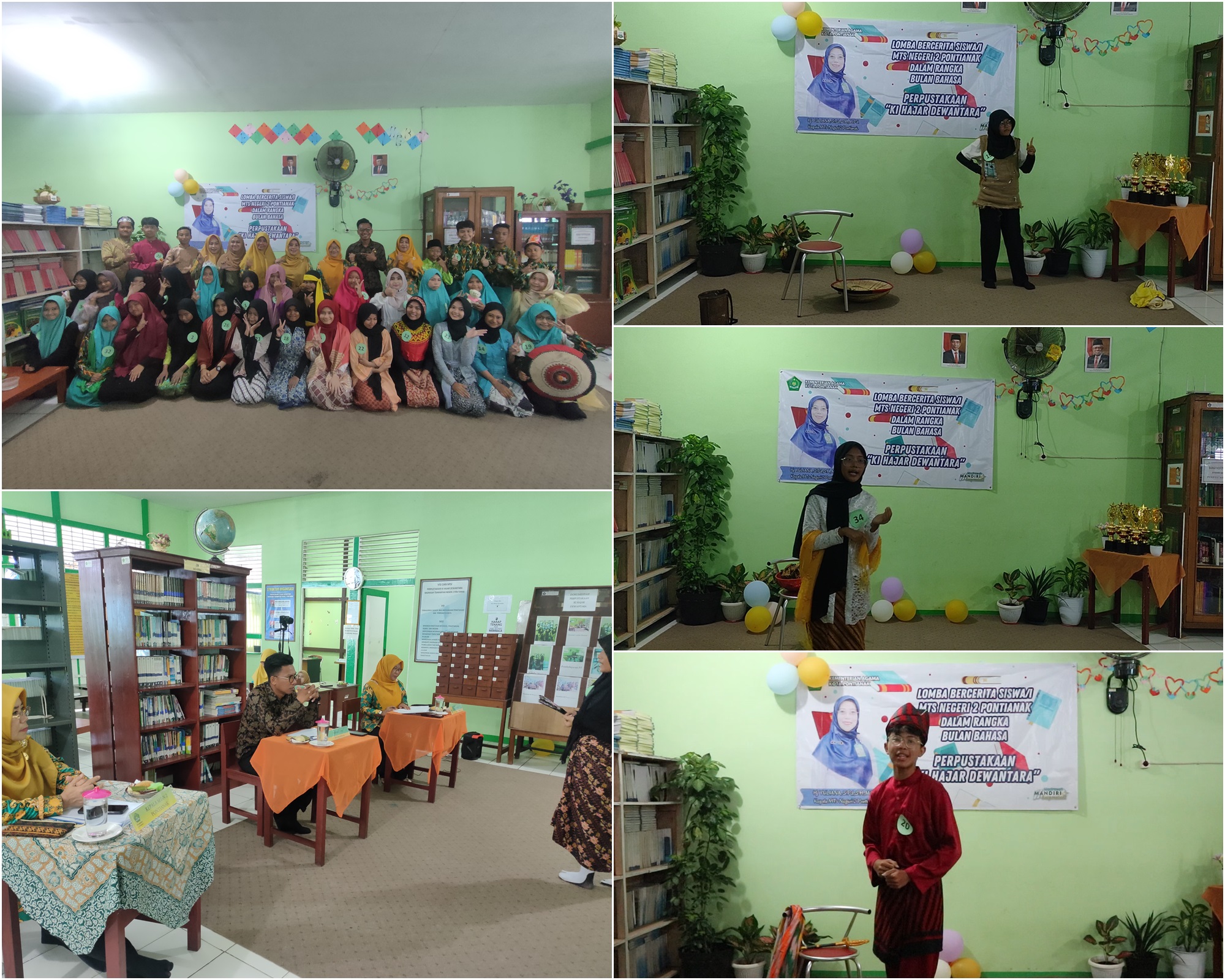 Meriahkan Bulan Bahasa, Perpustakaan Ki Hajar Dewantara Adakan Lomba Bercerita Lomba Bercerita Peserta Didik MTs.N 2 Pontianak Dalam Memperingati Bulan Bahasa
