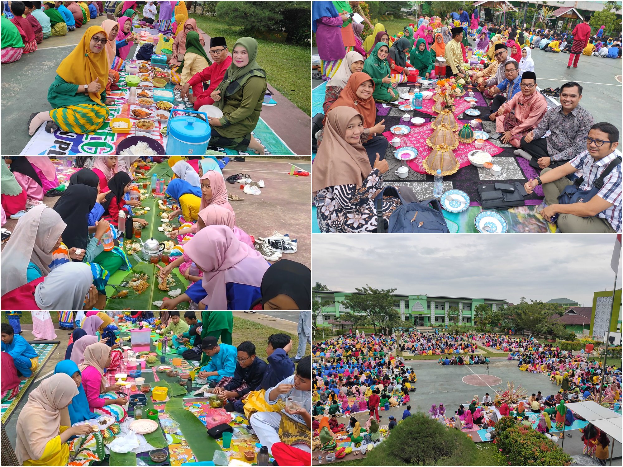 Pelihara Budaya Daerah MTs.N 2 Pontianak Makan Saprahan