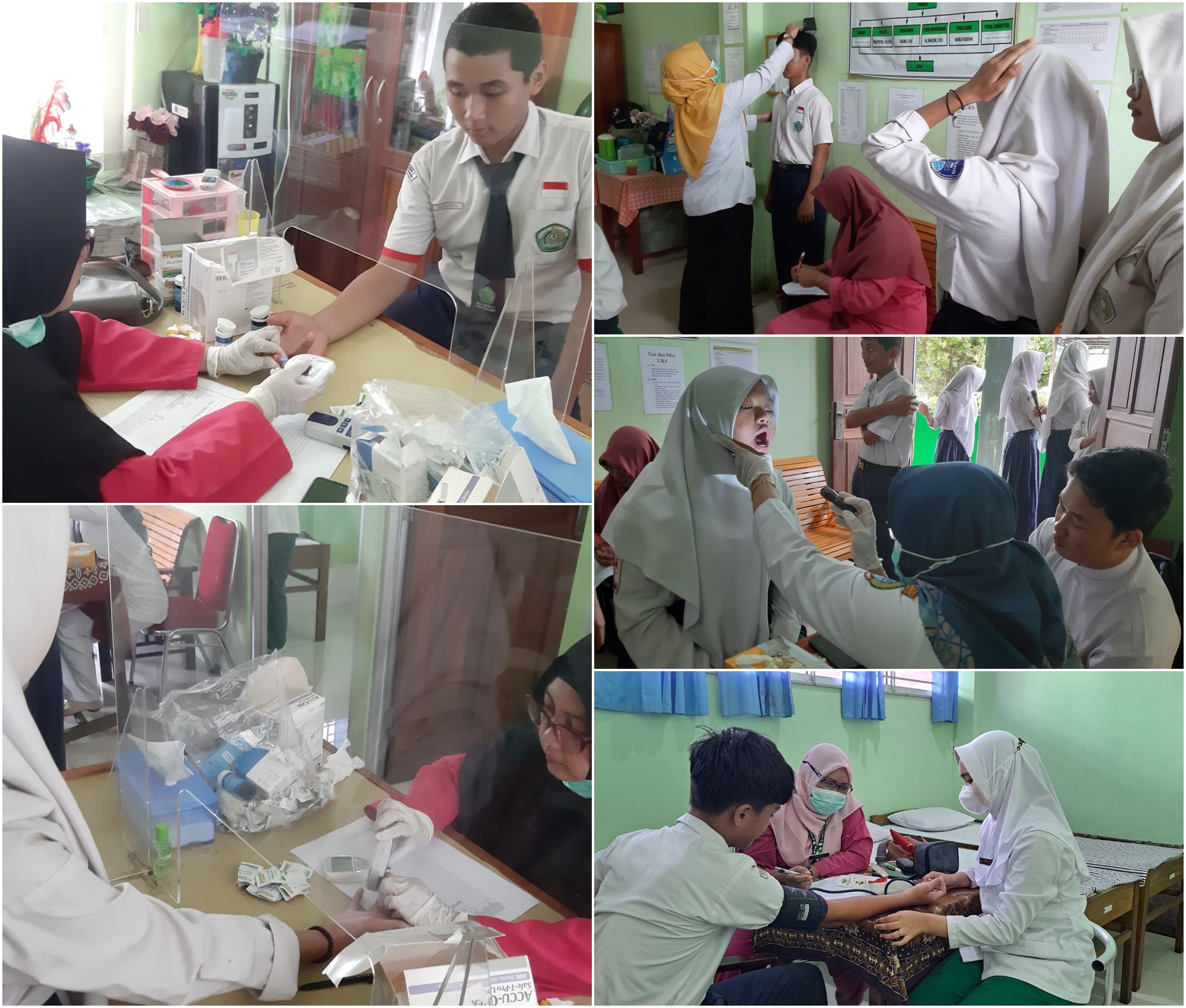 Siswa Kelas Sembilan MTs.N 2 Pontianak dapat Layanan Skrining Kesehatan Skrining Kesehatan Siswa MTs. Negeri 2 Pontianak Oleh Puskesmas Karya Mulya 13 Februari 2024