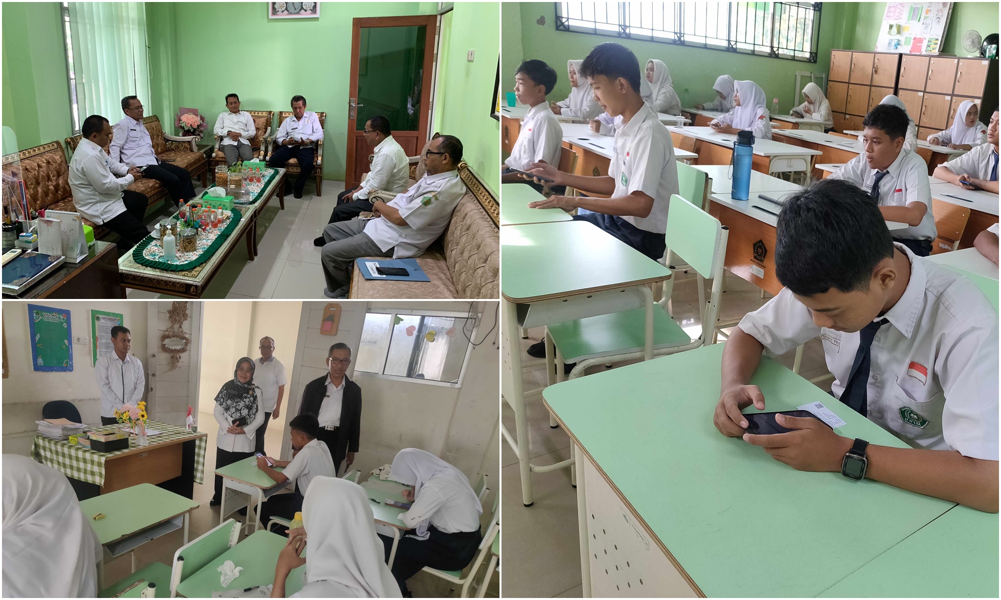 KakanKemenag Monitoring Asesmen Madrasah Di MTs.N 2 Pontianak